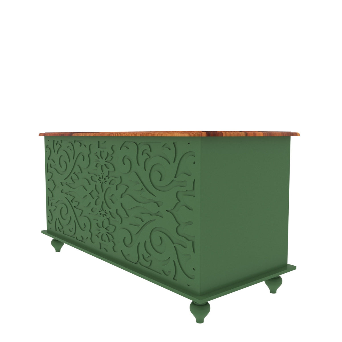 Aveline Floral Carved Storage Chest — view 3