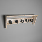 Arden Distressed Vintage Engineered Wood 5-Hook Wall Rack — view 1