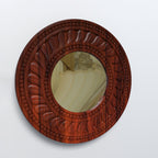 Selene Carved Round Wall Mirror — view 2