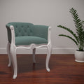 Elodie Upholstered White Armchair — view 1