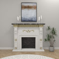 Estelle Carved Engineered Wood Fireplace Mantel — view 1