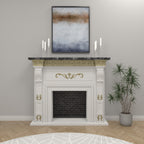 Estelle Carved Engineered Wood Fireplace Mantel — view 1