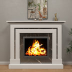Delphine White Engineered Wood Fireplace Mantel — view 1