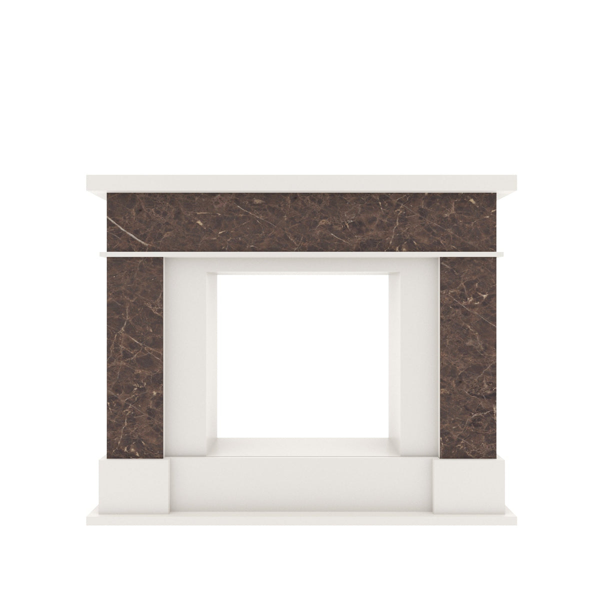 Cora White Engineered Wood Fireplace Mantel — view 2