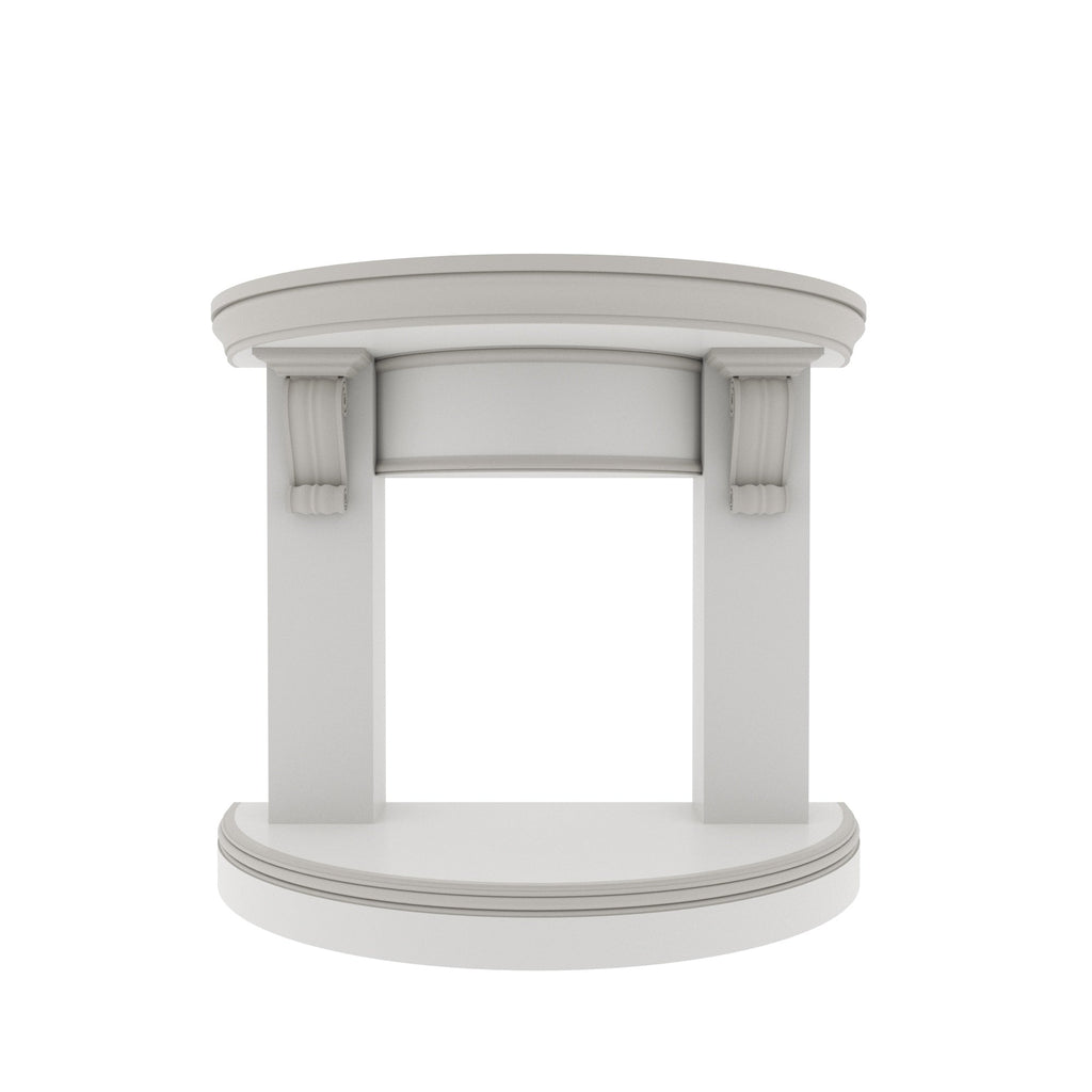 Elara Scroll Round Engineered Wood Fireplace Mantel — view 2