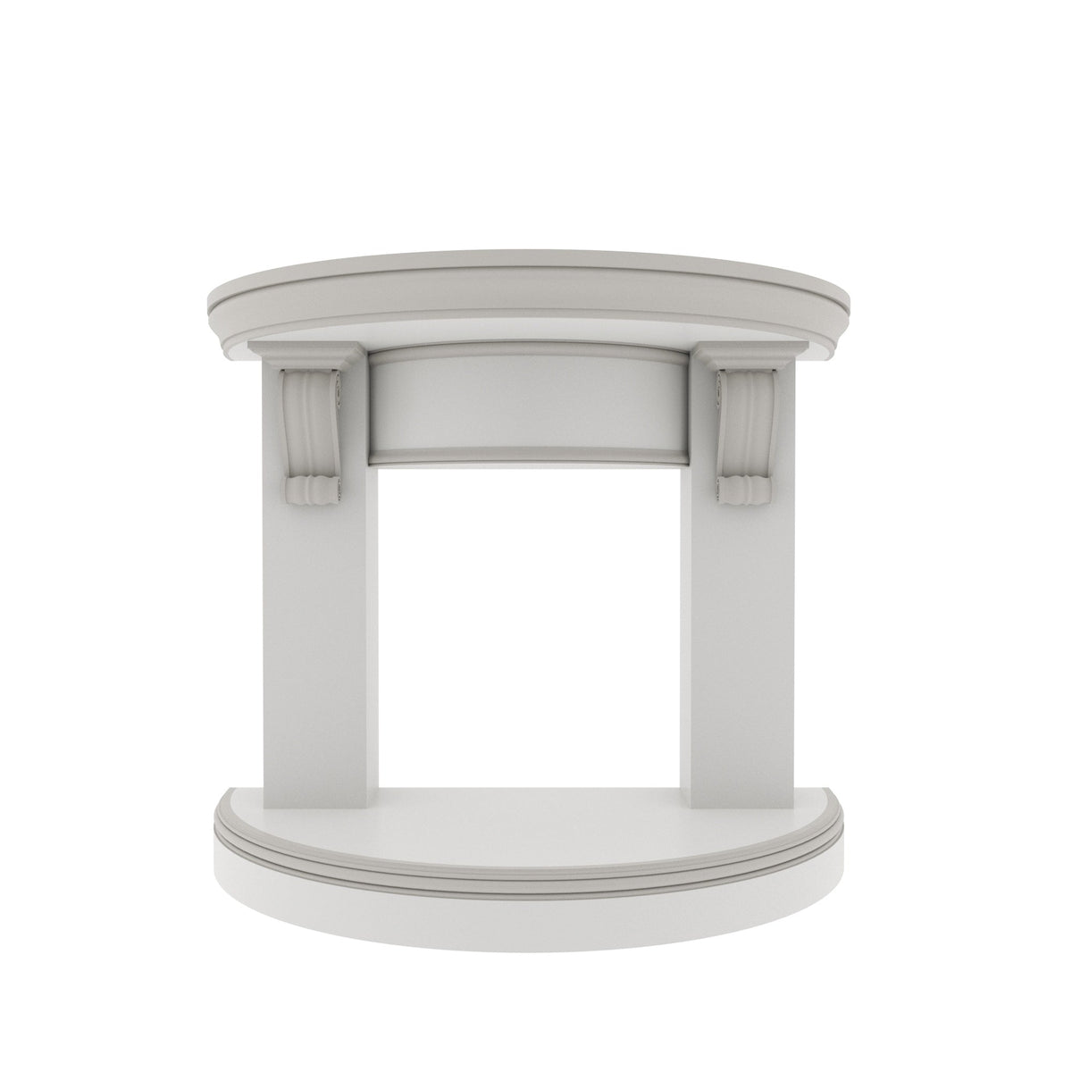 Elara Scroll Round Engineered Wood Fireplace Mantel — view 2