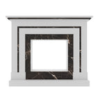 Delphine White Engineered Wood Fireplace Mantel — view 2