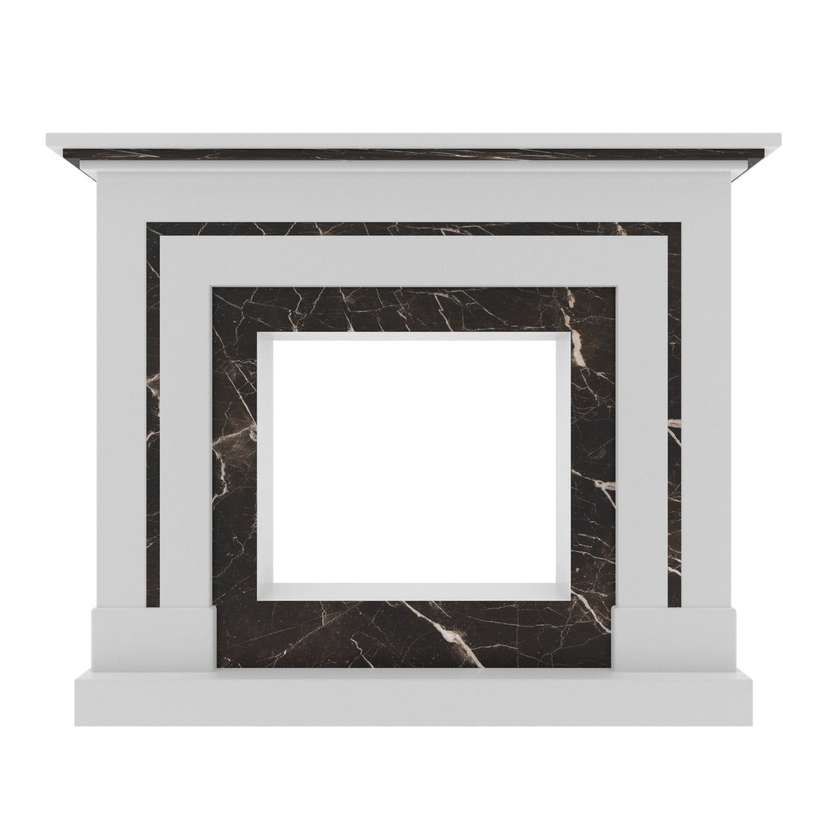 Delphine White Engineered Wood Fireplace Mantel — view 2