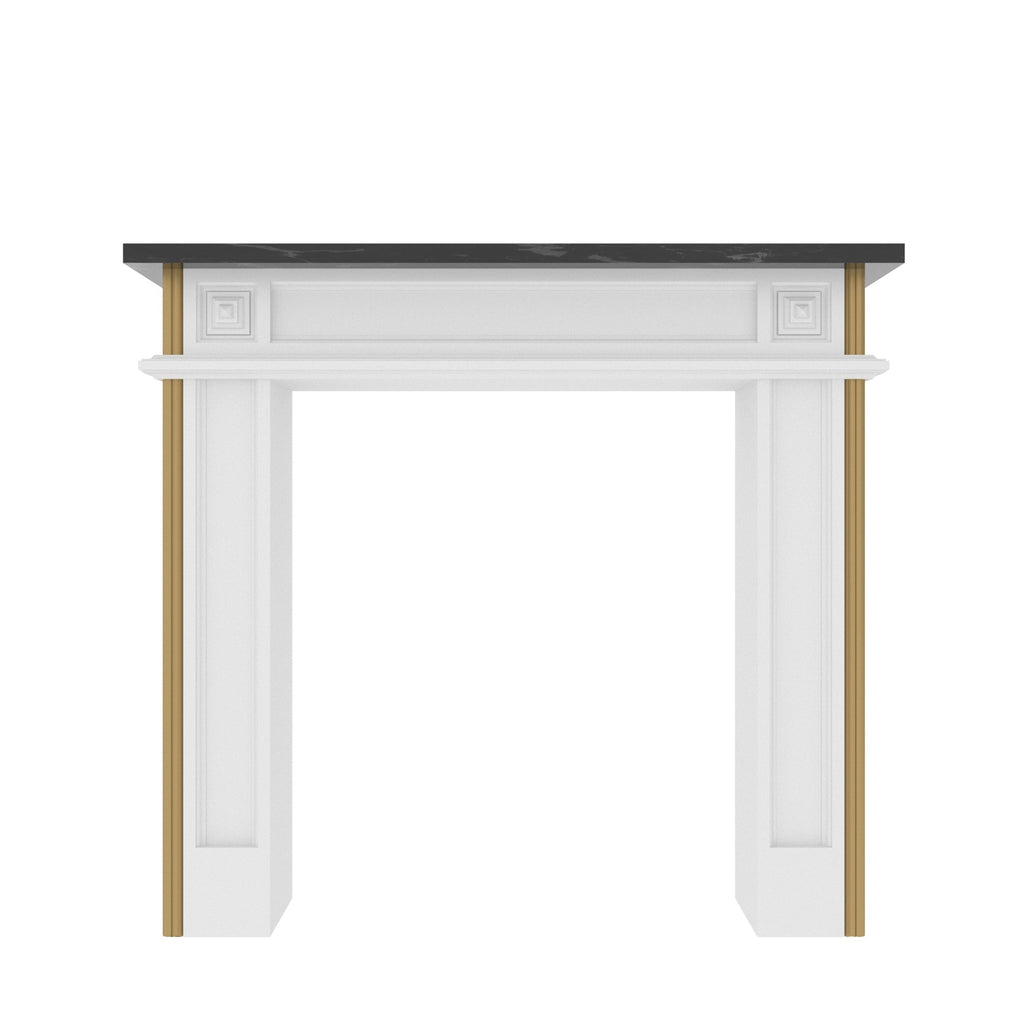 Evora Gold Engineered Wood Fireplace Mantel — view 2