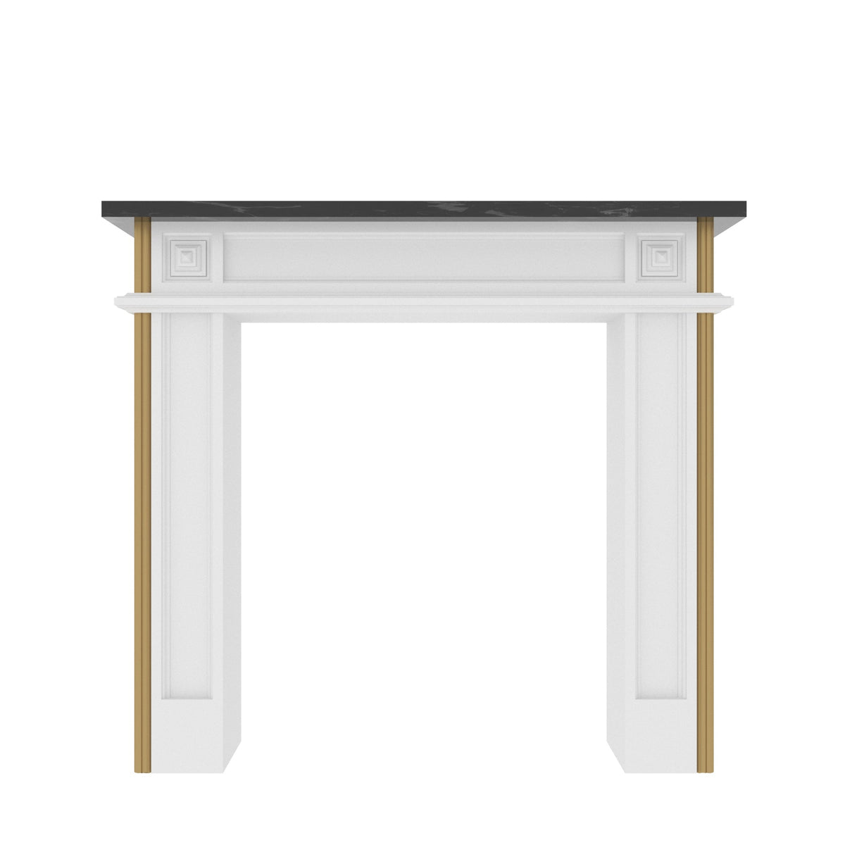 Evora Gold Engineered Wood Fireplace Mantel — view 2