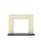 Calla Black Cream Engineered Wood Fireplace Mantel — view 2