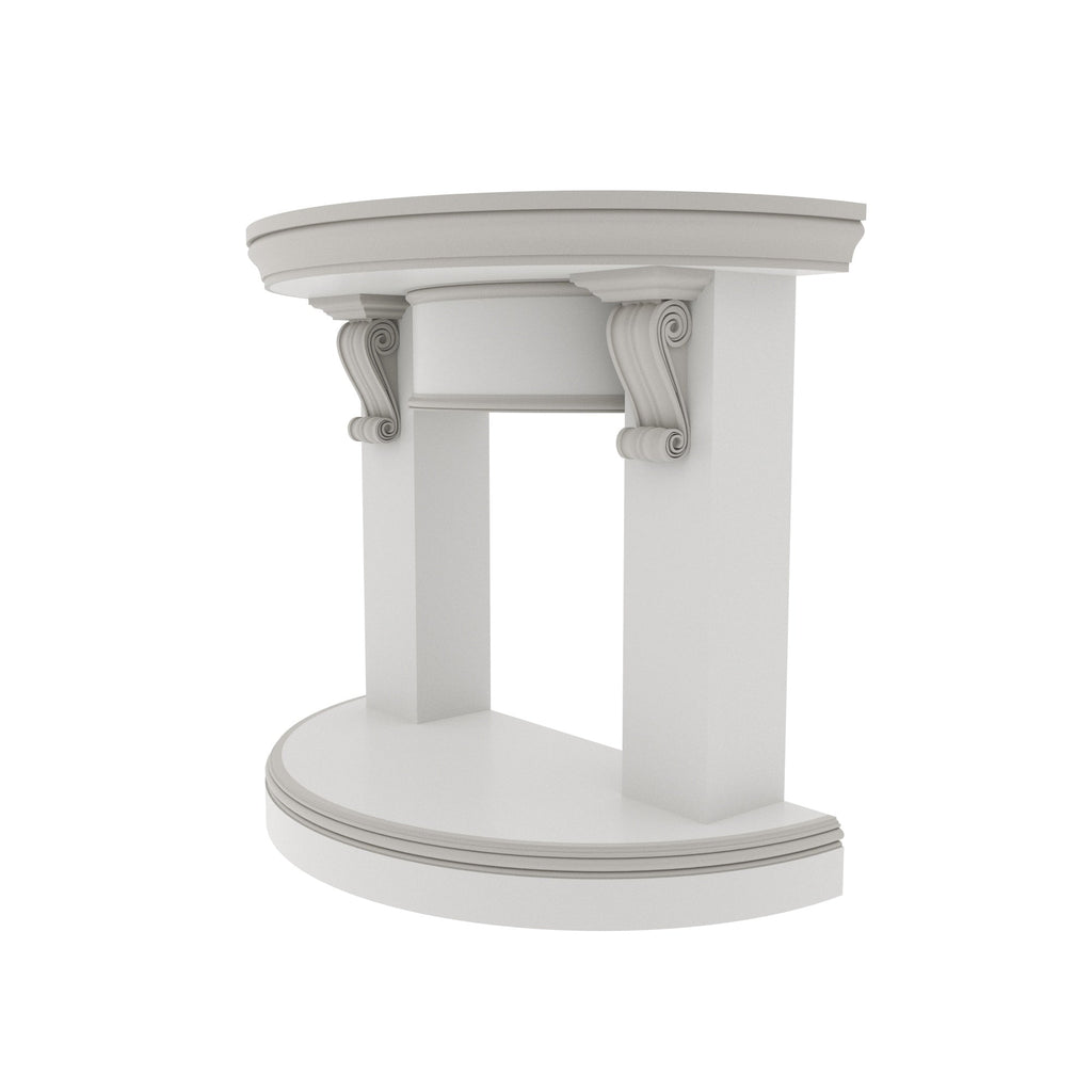 Elara Scroll Round Engineered Wood Fireplace Mantel — view 3
