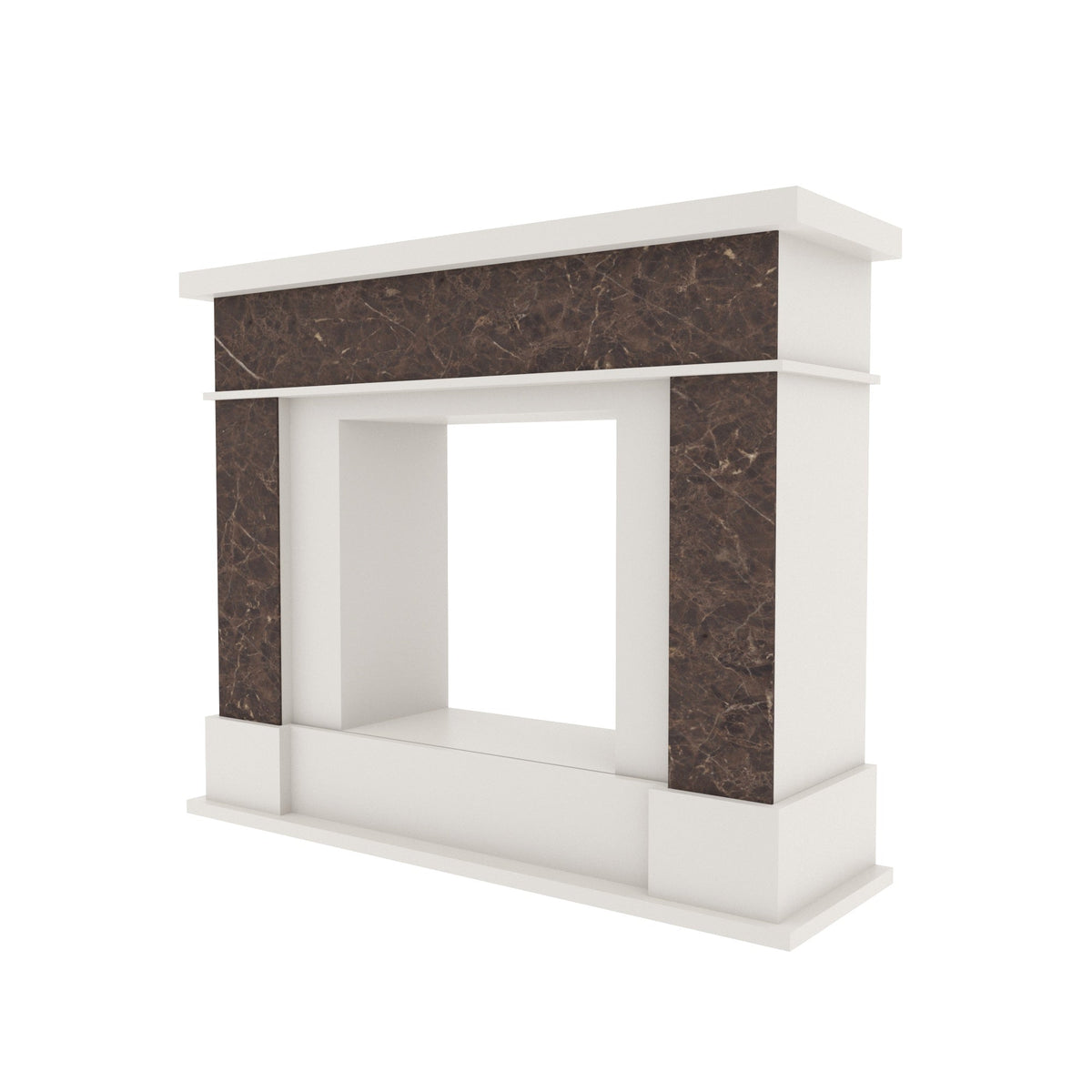 Cora White Engineered Wood Fireplace Mantel — view 3