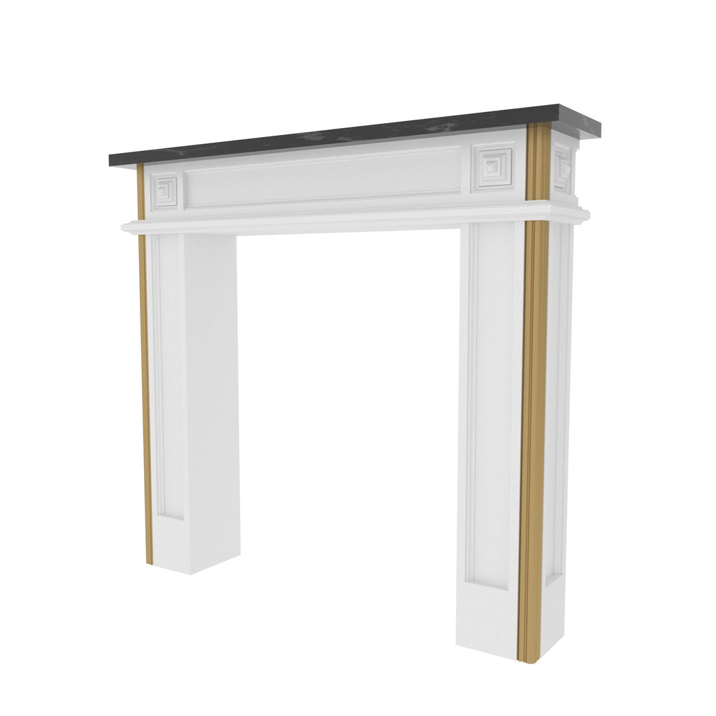 Evora Gold Engineered Wood Fireplace Mantel — view 3