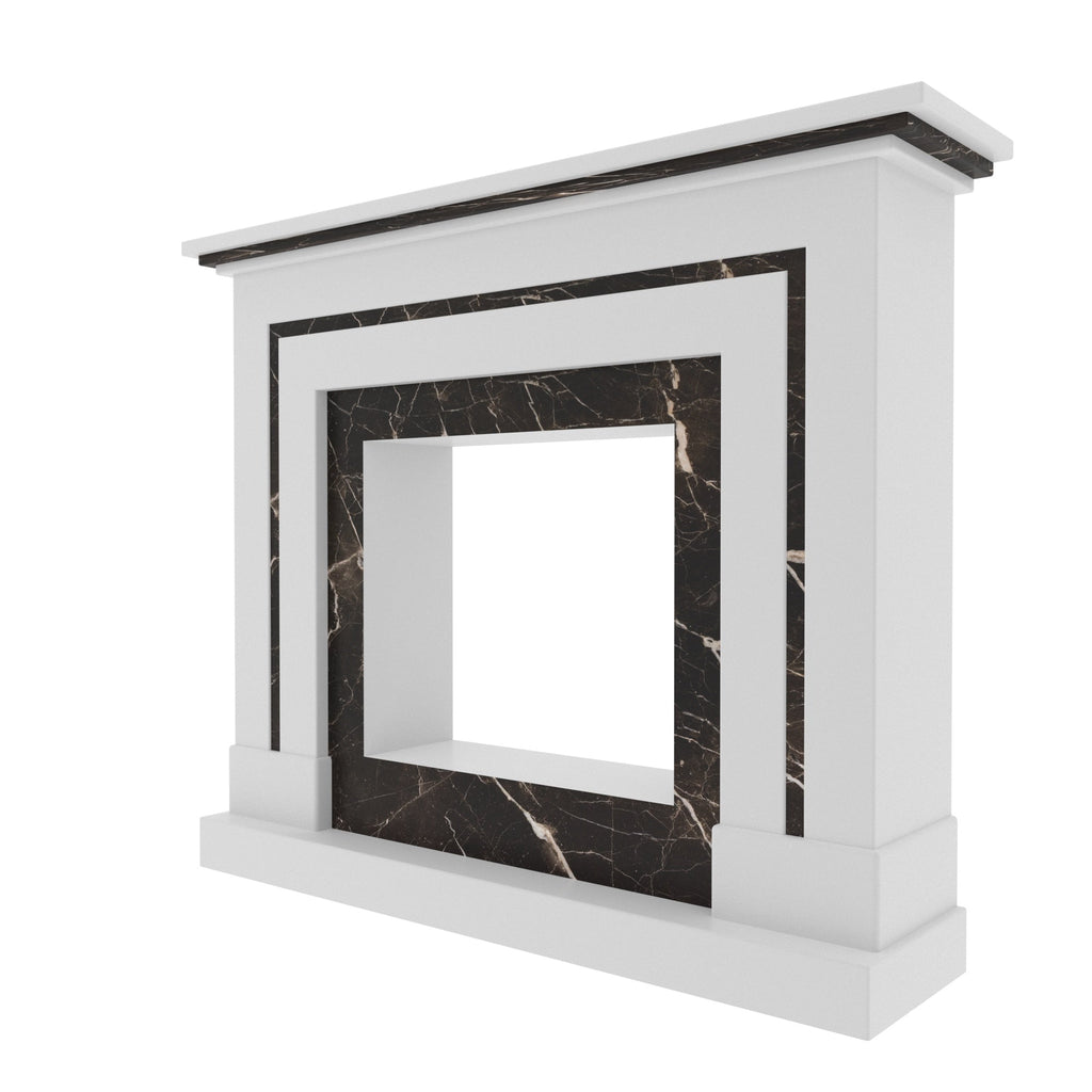 Delphine White Engineered Wood Fireplace Mantel — view 3