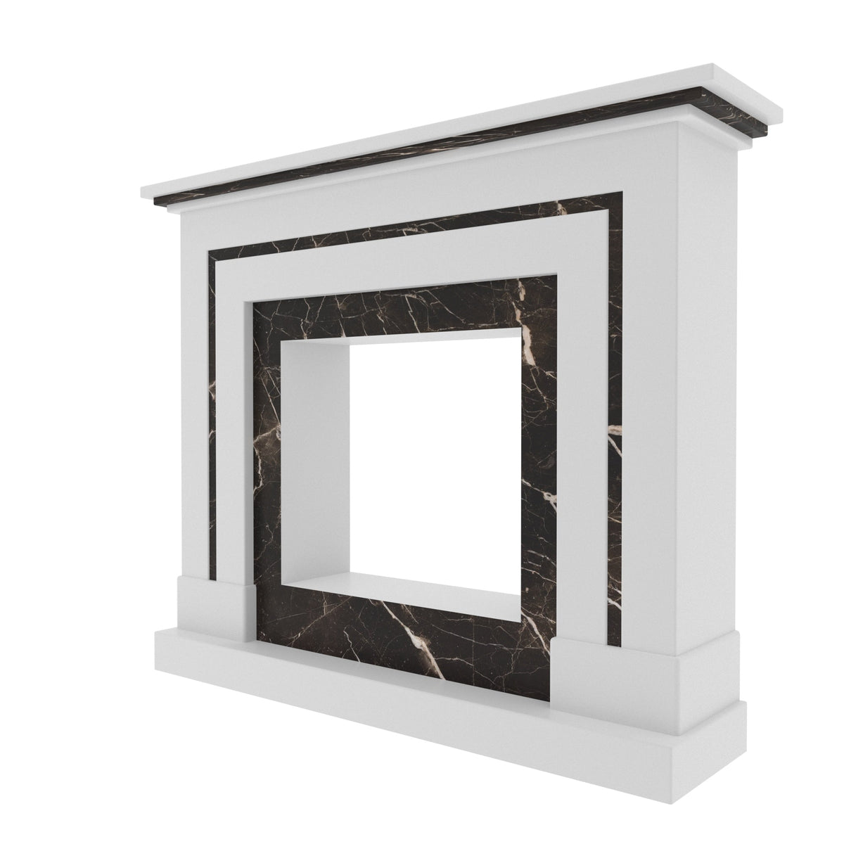 Delphine White Engineered Wood Fireplace Mantel — view 3
