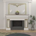 Emery Gold Engineered Wood Fireplace Mantel — view 1