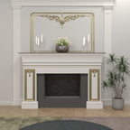 Emery Gold Engineered Wood Fireplace Mantel — view 1