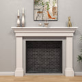 Elise Square White Engineered Wood Fireplace Mantel — view 1