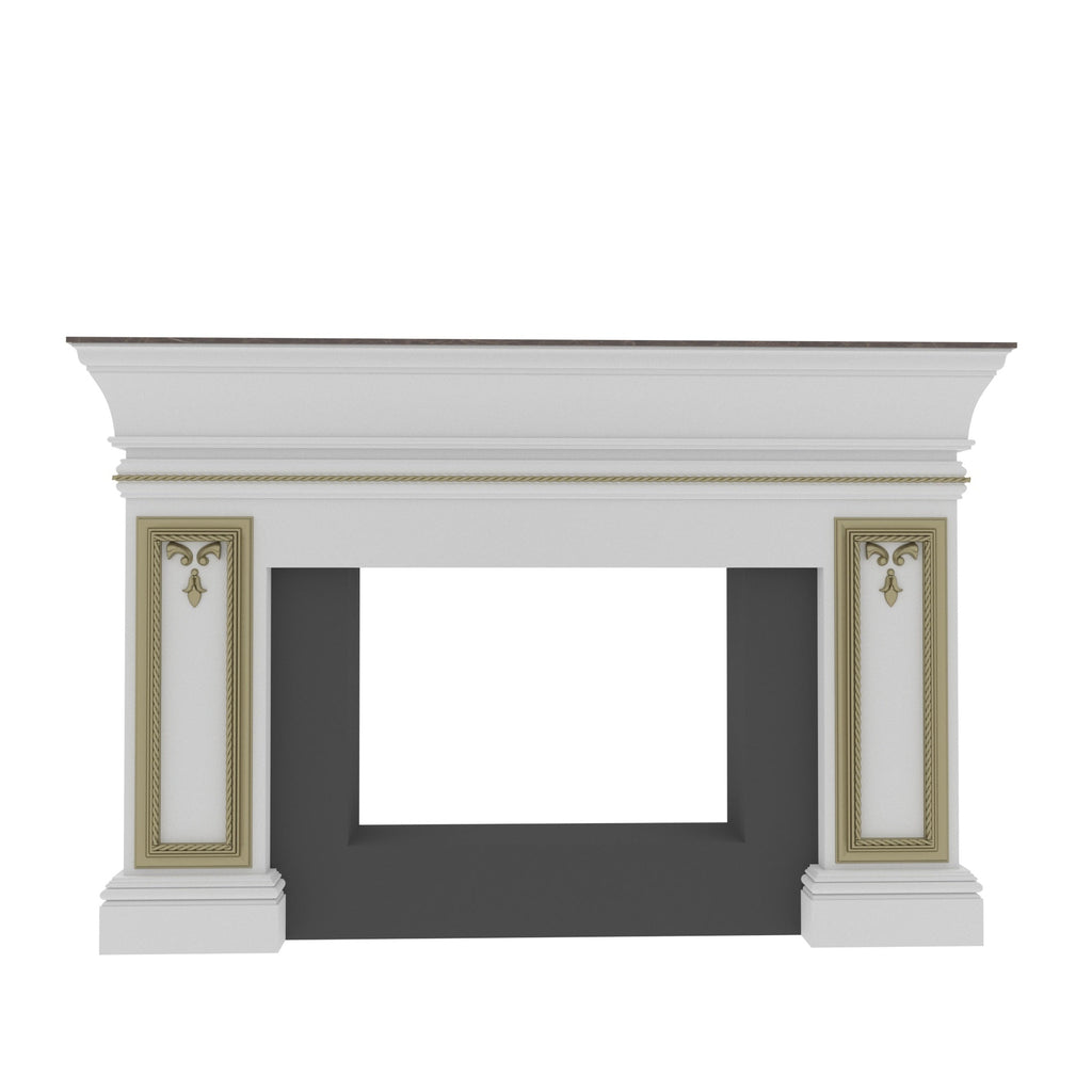 Emery Gold Engineered Wood Fireplace Mantel — view 2