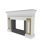 Emery Gold Engineered Wood Fireplace Mantel — view 3