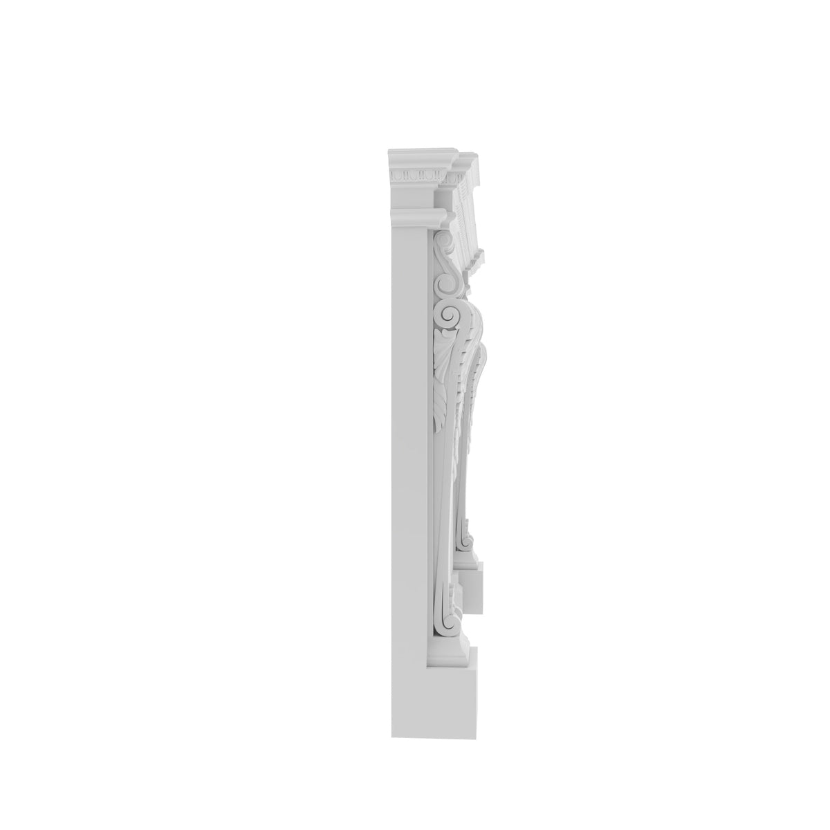 Calista Carved Engineered Wood Fireplace Mantel — view 4