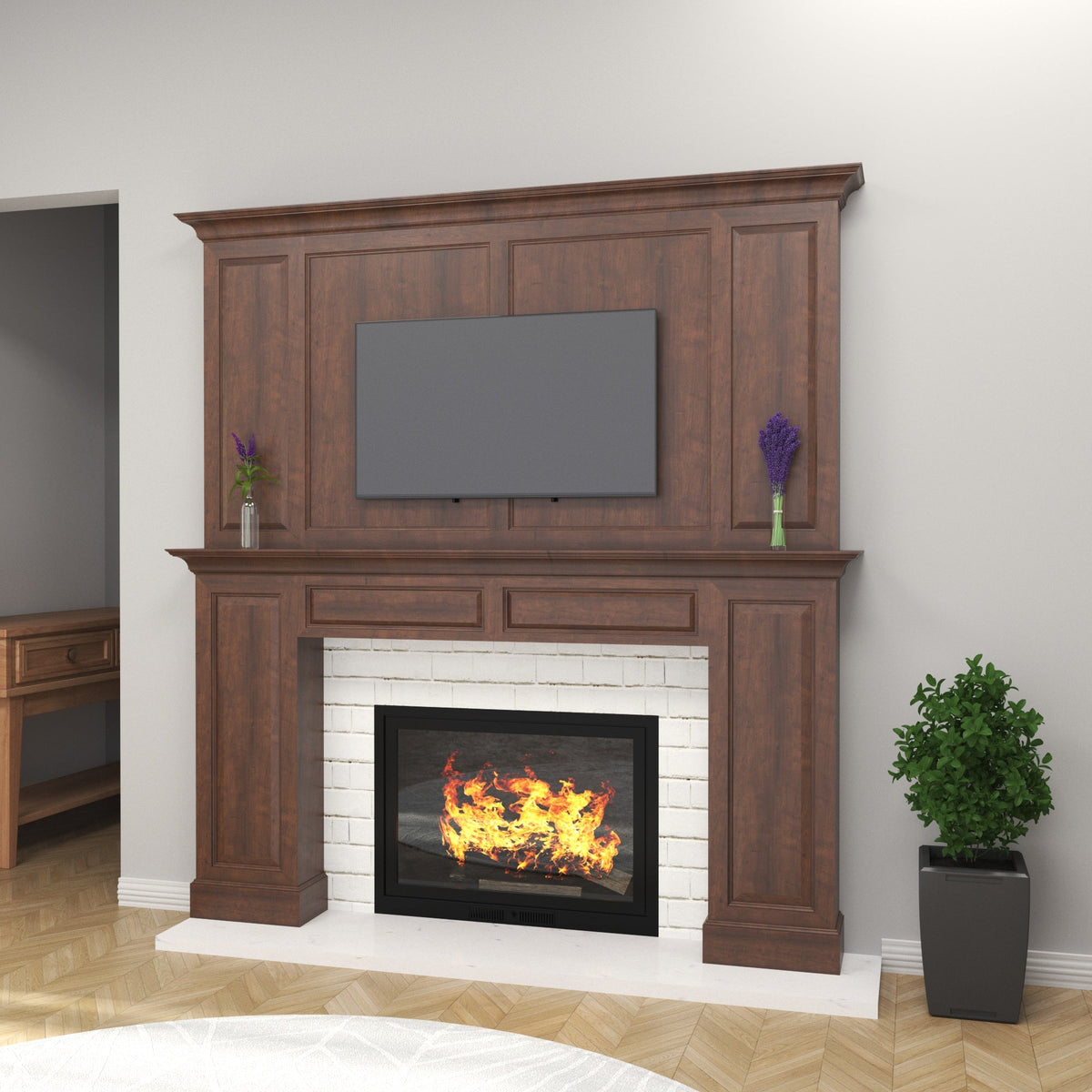 Calla Panelled TV Unit — view 1