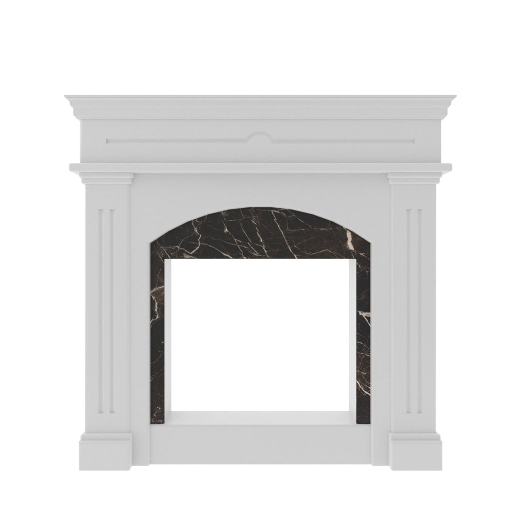 Dalia Arched White Engineered Wood Fireplace Mantel — view 2