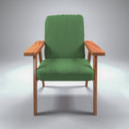 Flora Upholstered Green Armchair — view 5