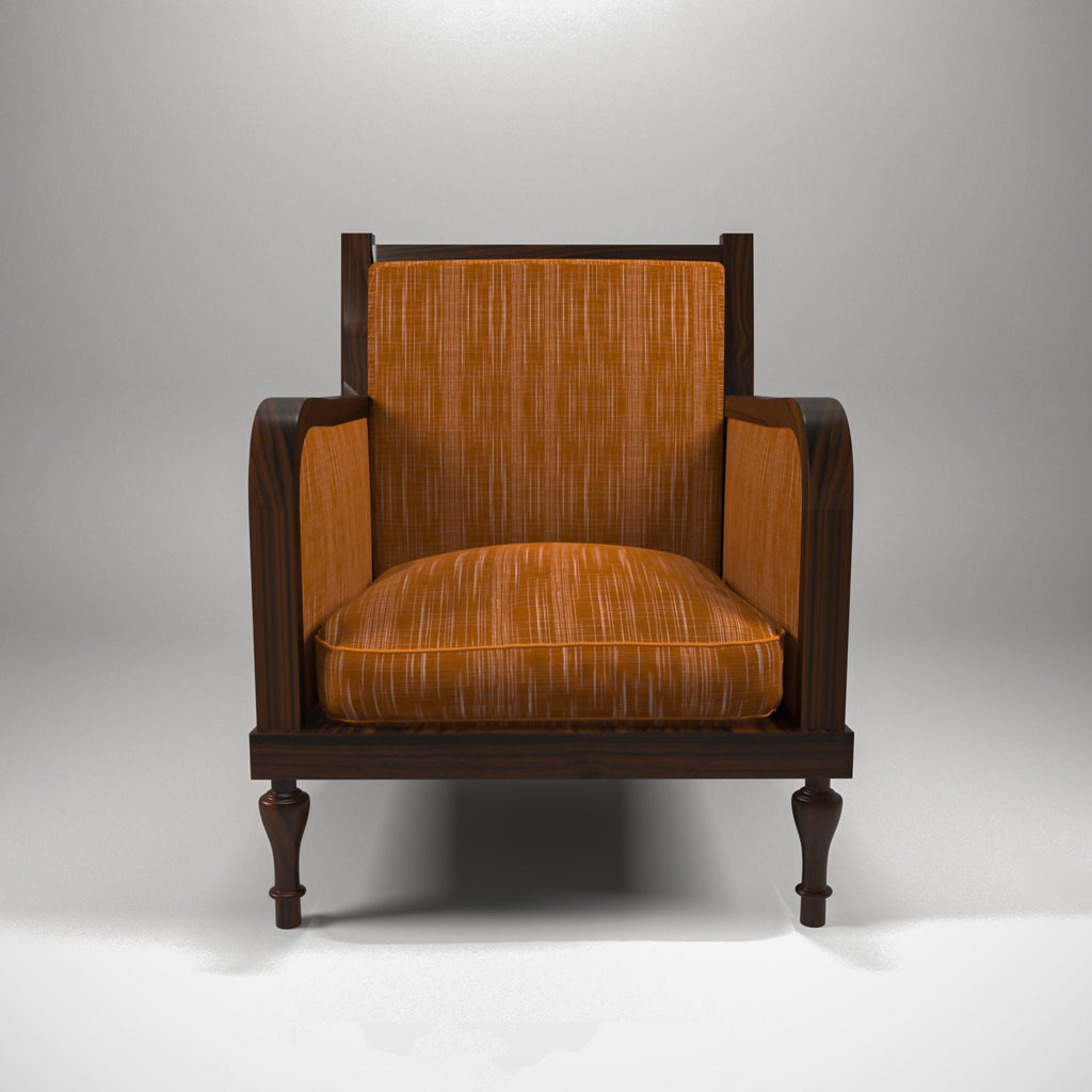 Cora Upholstered Rustic Armchair — view 2