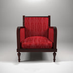 Celine Upholstered Rustic Armchair — view 2