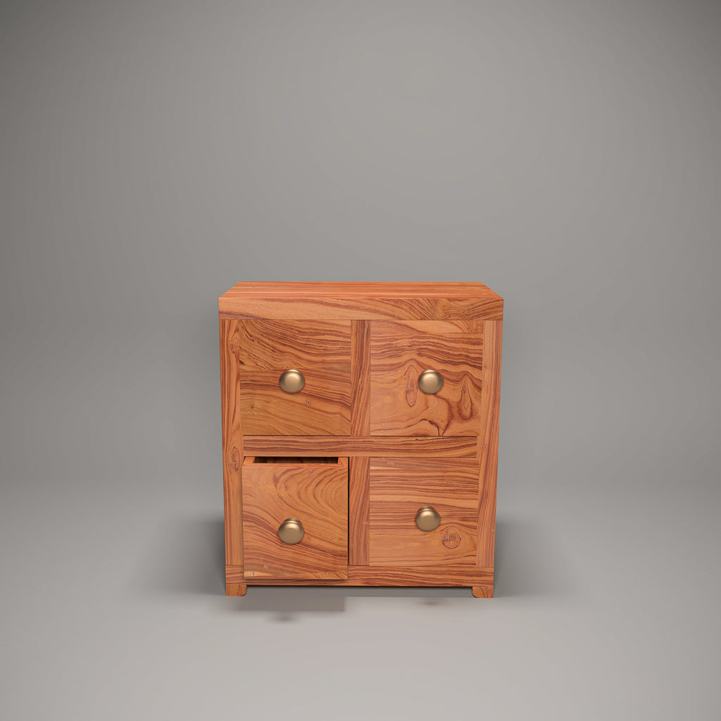 Corin Solid Wood 4 Drawer Desk Chest - Natural - product image 2