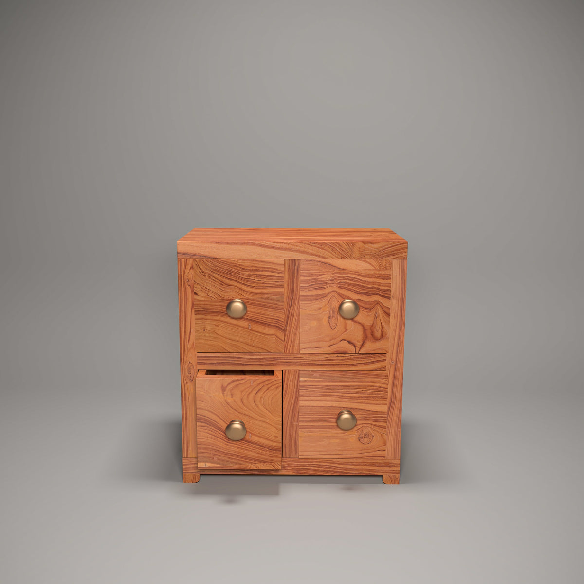 Corin Solid Wood 4 Drawer Desk Chest - Natural - product image 2