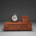 Tempo Solid Wood Desk Organizer with Clock - product image 1