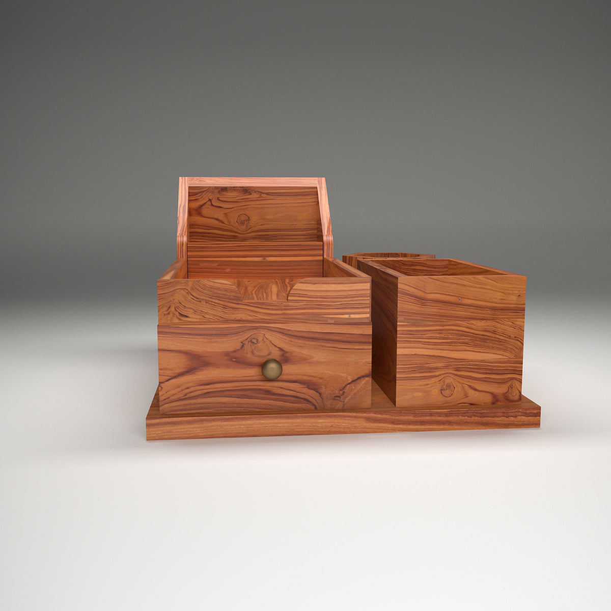 Briar Solid Wood Compact Desk Organizer - Natural - product image 2