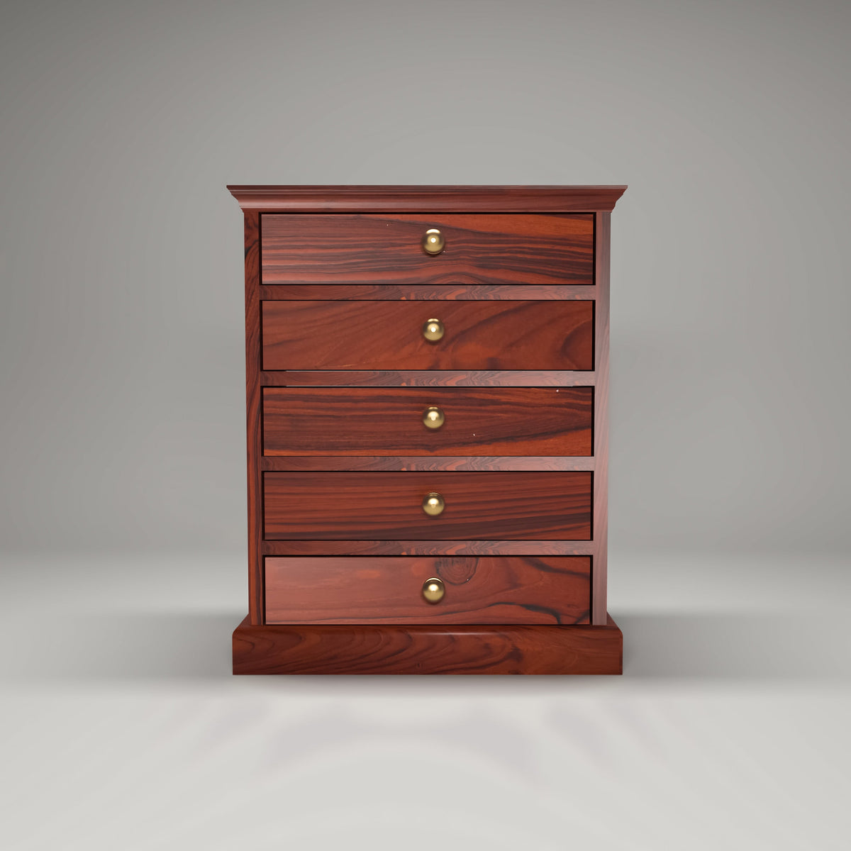 Hadley Solid Wood 5 Drawer Desk Chest - Russet - product image 2