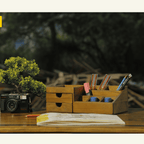 Reeve Solid Wood 7 Compartment Desk Organizer - product image 1