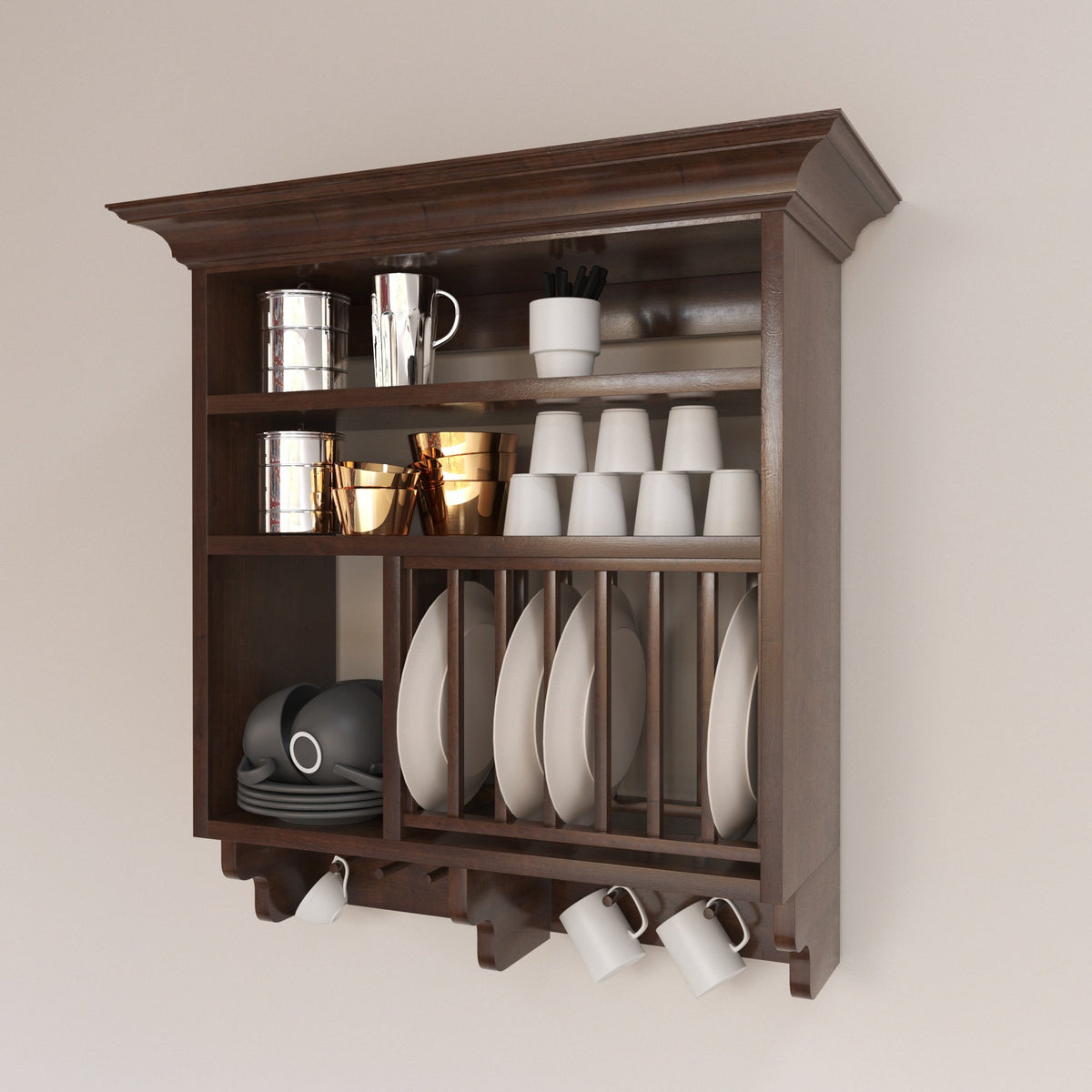 Freya Solid Wood Wall Shelf — view 1