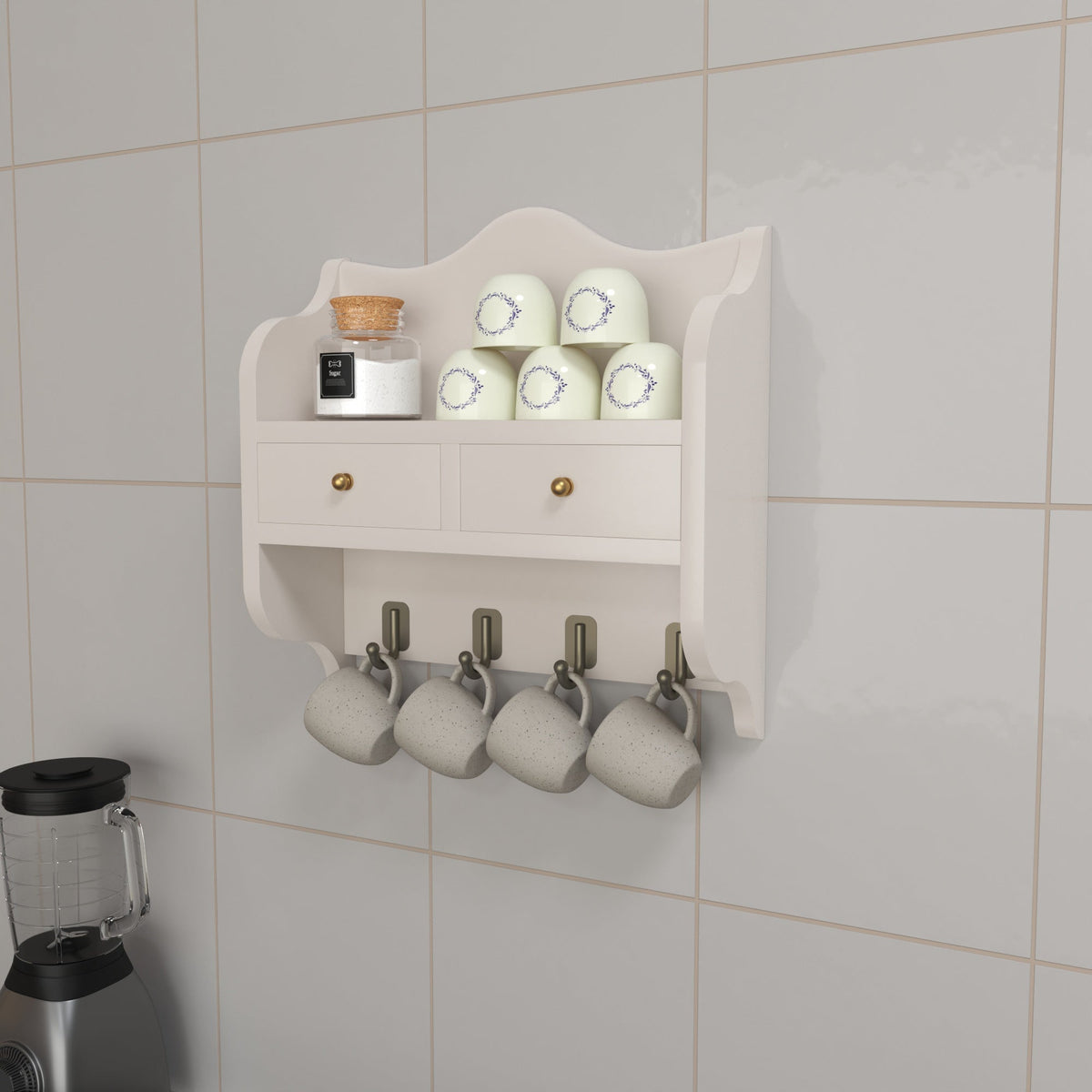 Estelle Solid Wood Wall Shelf — view 1