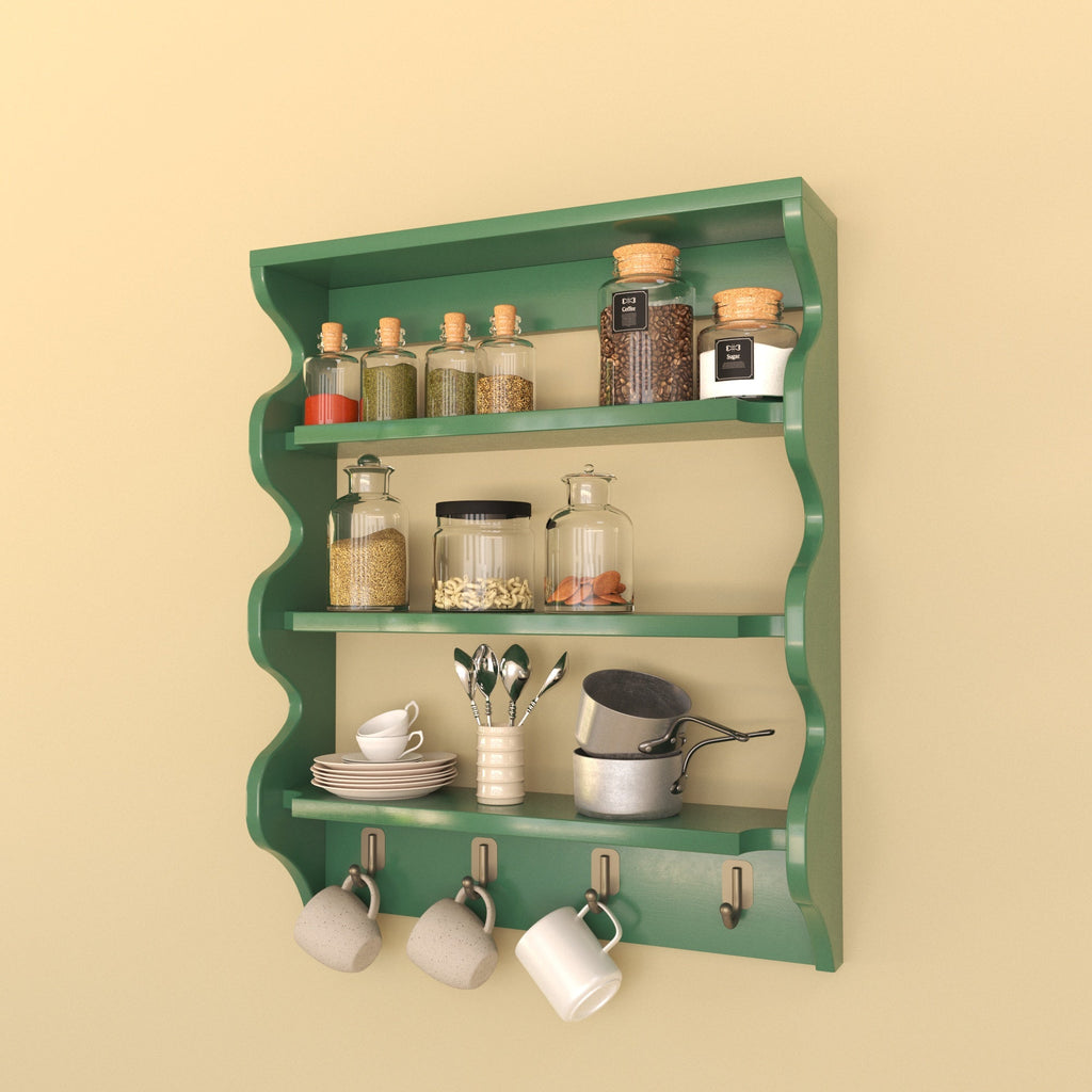 Flora Solid Wood Wall Shelf — view 1