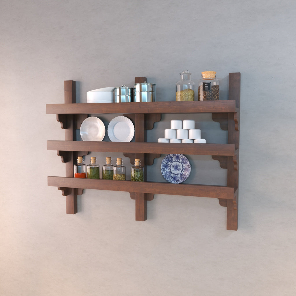Faye Solid Wood Wall Shelf — view 1