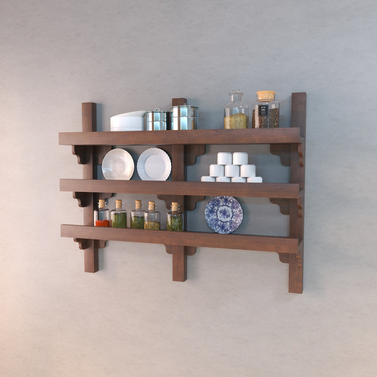 Faye Solid Wood Wall Shelf — view 1
