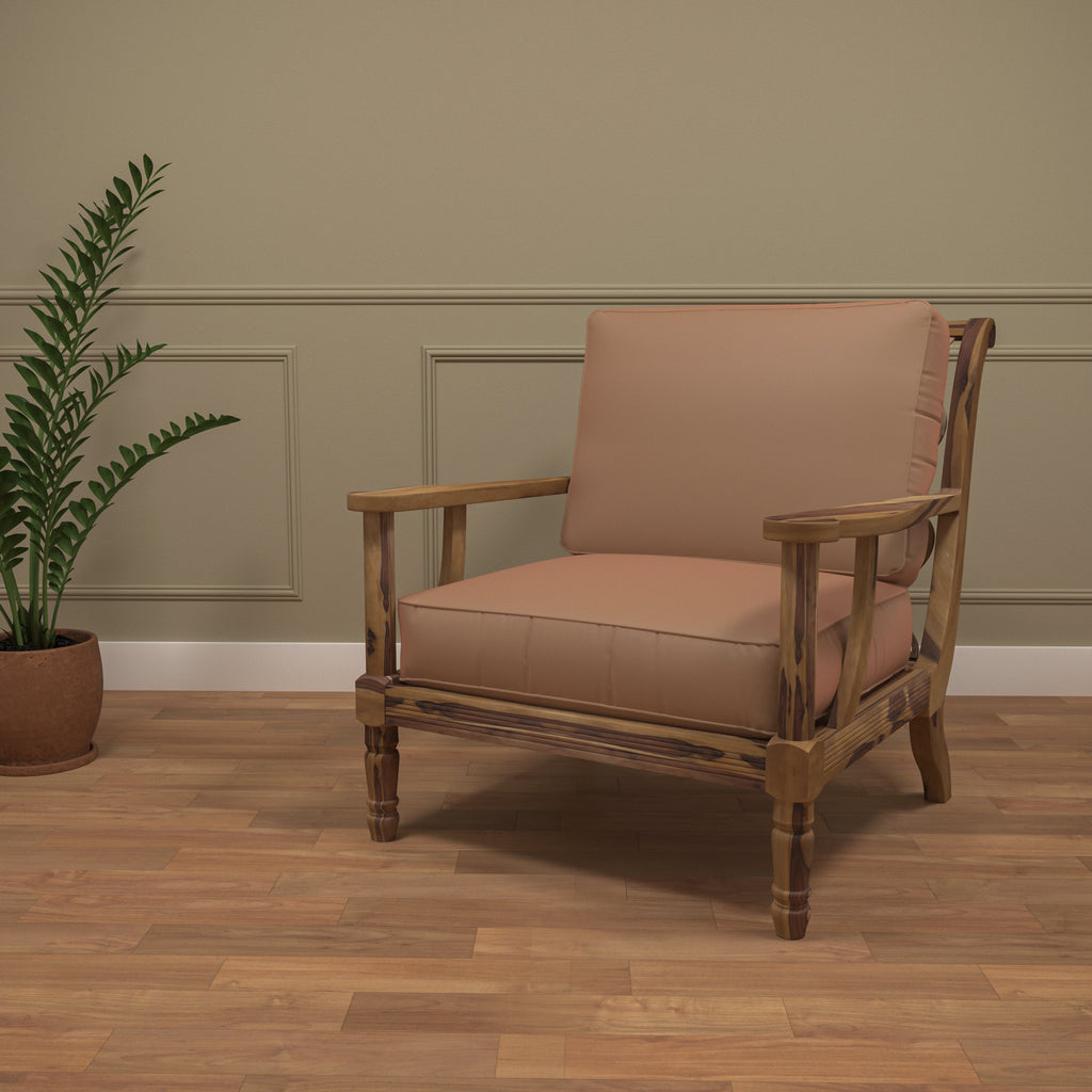 Evora Solid Wood Armchair — view 1