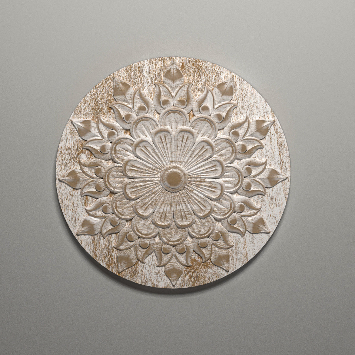 Laurel Floral Carved Engineered Wood Wall Panel — view 2
