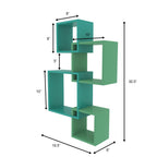 Olena Geometric Engineered Wood Wall Shelf — view 2