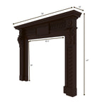 Elodie Carved Engineered Wood Fireplace Mantel — view 4