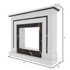 Delphine White Engineered Wood Fireplace Mantel — view 5