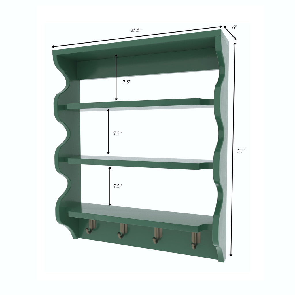 Flora Solid Wood Wall Shelf — view 6