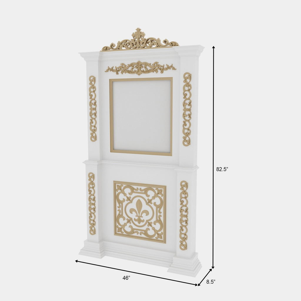 Briar Carved White Engineered Wood Altar — view 5