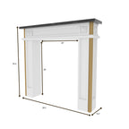 Evora Gold Engineered Wood Fireplace Mantel — view 4